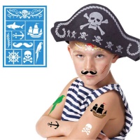 Plantilla de maquillaje de pirata infantil