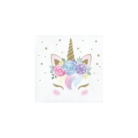 Servilletas de Unicornio Encantado de 12,5 x 12,5 cm - 16 unidades