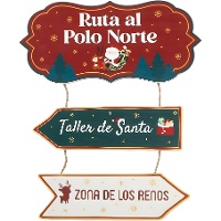 Cartel decorativo del Polo Norte de 45 x 28 cm