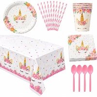 Pack para fiesta de unicornio encantado - 8 personas
