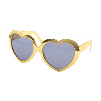 Gafas de sol de corazones con montura metalizada
