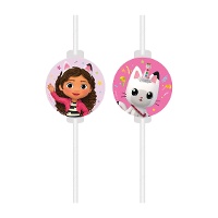 Pajitas de La casa de muñecas de Gabby - 4 unidades