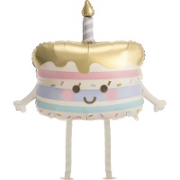 Globo de tarta de cumpleaños andante de 67 × 57 cm