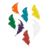 Plumas naturales de colores de 7,5 cm - 14 gr