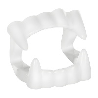 Dientes de vampiro blancos de Halloween