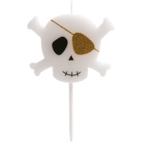 Vela de calavera pirata de 7,5 cm