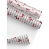 Papel de regalo de lazos de 2 x 0,70 m - 1 unidad
