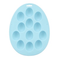 Molde de huevos de Silicona de 18 x 23 cm - wilton - 12 cavidades