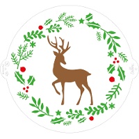 Stencil de reno de Navidad de 25 cm - Decora