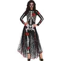 Disfraz de Catrina con rosas para mujer