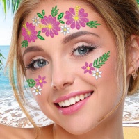 Joyas faciales adhesivas de flores