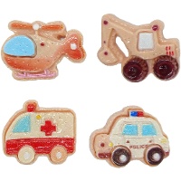 Figuras para roscón de transportes de 2,5 cm - Dekora - 50 unidades