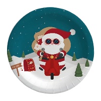 Platos de 23 cm de Árbol de Navidad - 6 unidades