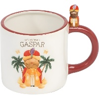 Taza de 414 ml de Reyes Magos Gaspar con figurita