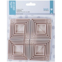 Cantoneras para cartonaje de 1,5, 2, 2,5 y 3 mm rosa - Artis decor - 8 unidades