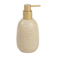 Dispensador de jabón efecto mármol beige de 18 cm