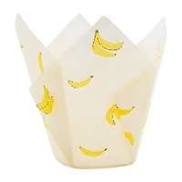 Cápsulas tulipán de papel para muffins de bananas - PME - 24 unidades