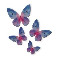 Obleas de mariposas de colores de 3 a 6 cm - Dekora - 79 unidades