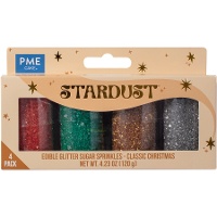 Kit de purpurina comestible de motivos navideños de 120 gr - PME