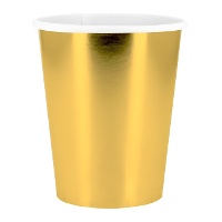 Vasos de 300 ml de cartón biodegradable de colores - 6 unidades