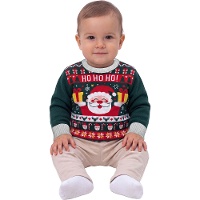 Jersey de Navidad de Papá Noel Ho Ho Ho para bebé