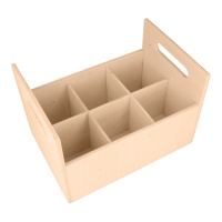 Organizador de madera de 24 x 16 x 16 cm