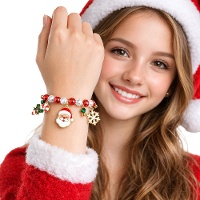 Pulsera de charms de Navidad clásica
