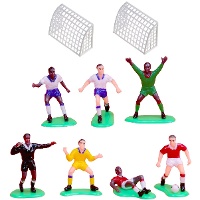 Decoración para tarta de fútbol con porterías - PME - 9 unidades