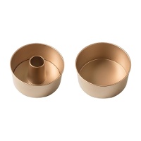 Molde savarin de 20,5 x 20,5 x 10 cm desmontable con 2 fondos - Decora
