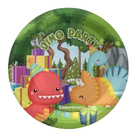 Platos de colección Dino Party de 18 cm - 8 unidades