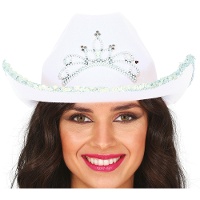 Sombrero de vaquera con corona para mujer
