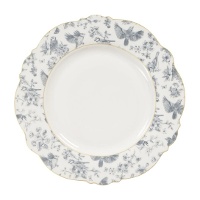 Plato de 27,5 cm diseño Versalles con borde dorado