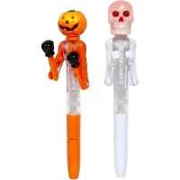 Bolígrafo de figura de Halloween boxeadora con luz de 18 cm - 1 unidad