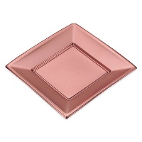 Platos de 23 cm de plástico metalizados - 4 unidades