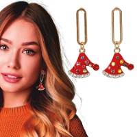 Pendientes de gorro de Papá Noel - 1 par