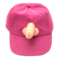 Gorra con pene fucsia