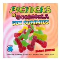 Gominolas con forma de pene sabor a frutas con azúcar - 125 gr