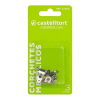 Corchetes para cierres de 2,2 cm - Castelltort - 3 unidades