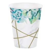 Vasos de Geometric Succulents de 354 ml - 8 unidades