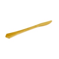 Cuchillos metalizados dorados de 19 cm - Maxi Products - 6 unidades