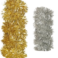 Espumillón dorado de 1,80 x 0,10 m