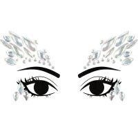 Joyas adhesivas faciales de lágrimas fosforescentes en pico