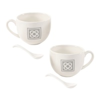 Taza de café de 265 ml Panot con cuchara - 2 unidades