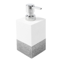 Dispensador de jabón bicolor gris de 16,9 cm