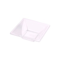 Cuencos cuadrados transparentes de 12 x 5,2 cm - Maxi Products - 4 unidades