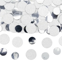 Confetti de círculos plateados de 6 gr