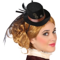 Chistera mini en diadema de Steampunk