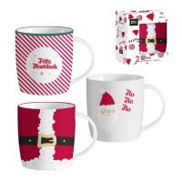 Taza de 350 ml Navidad roja y blanca - 1 unidad