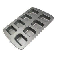 Molde de formas rectangular de acero de 37,3 x 26,1 x 3,6 cm - PME - 8 cavidades