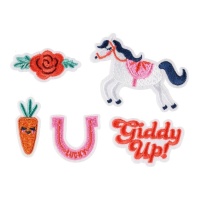 Parche termoadhesivo Giddy up - 5 piezas